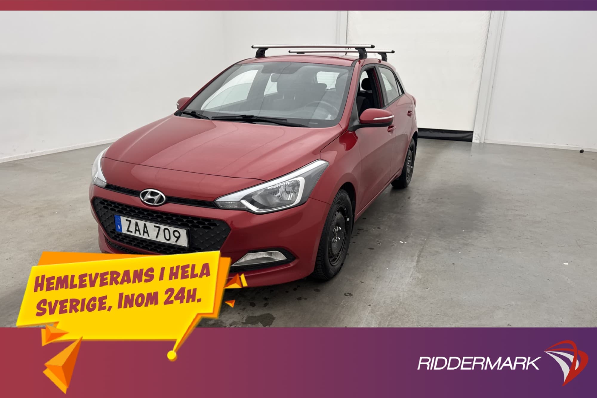 Hyundai i20 1.2 75hk Comfort Rattvärme Bluetooth Låg-Skatt