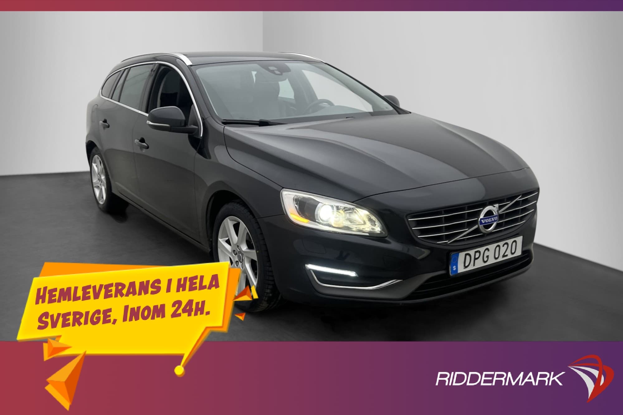 Volvo V60 Bi-Fuel 213hk Summum Värmare Skinn Drag Nyservad