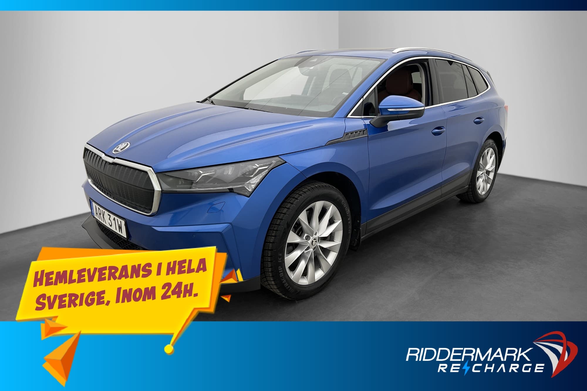 Škoda Enyaq 80 Värmare Panorama Skinn Drag Kamera Rattvärm