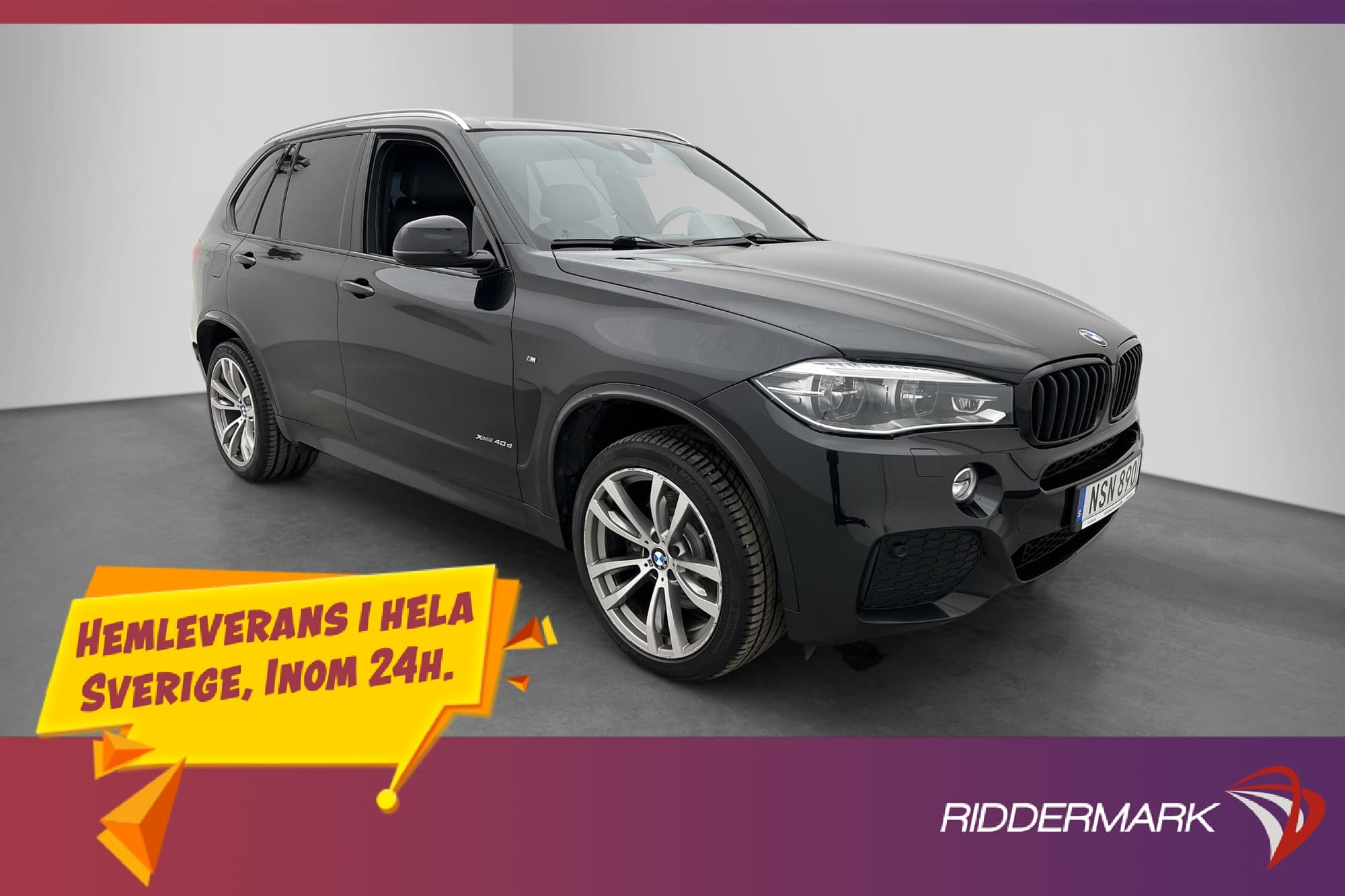 BMW X5 xDrive40d 313hk M-Sport 7-Sits Värm H/K Drag Kamera