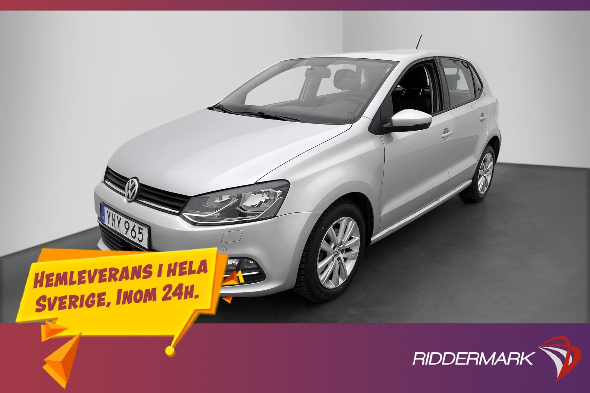 Volkswagen Polo TSI 90hk P-Sensorer Bluetooth Farthållare