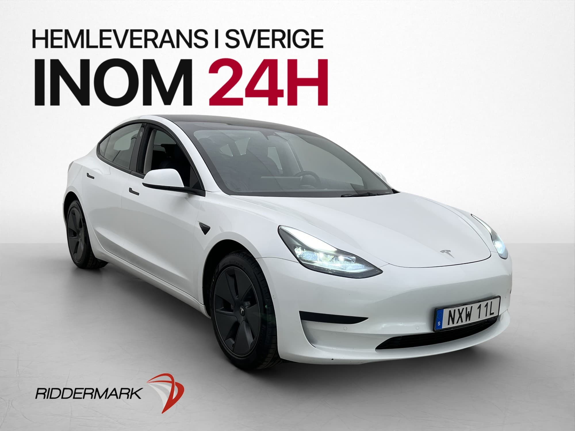 Tesla Model 3 Standard Range Plus Panorama MOMS AP Sv-Såld