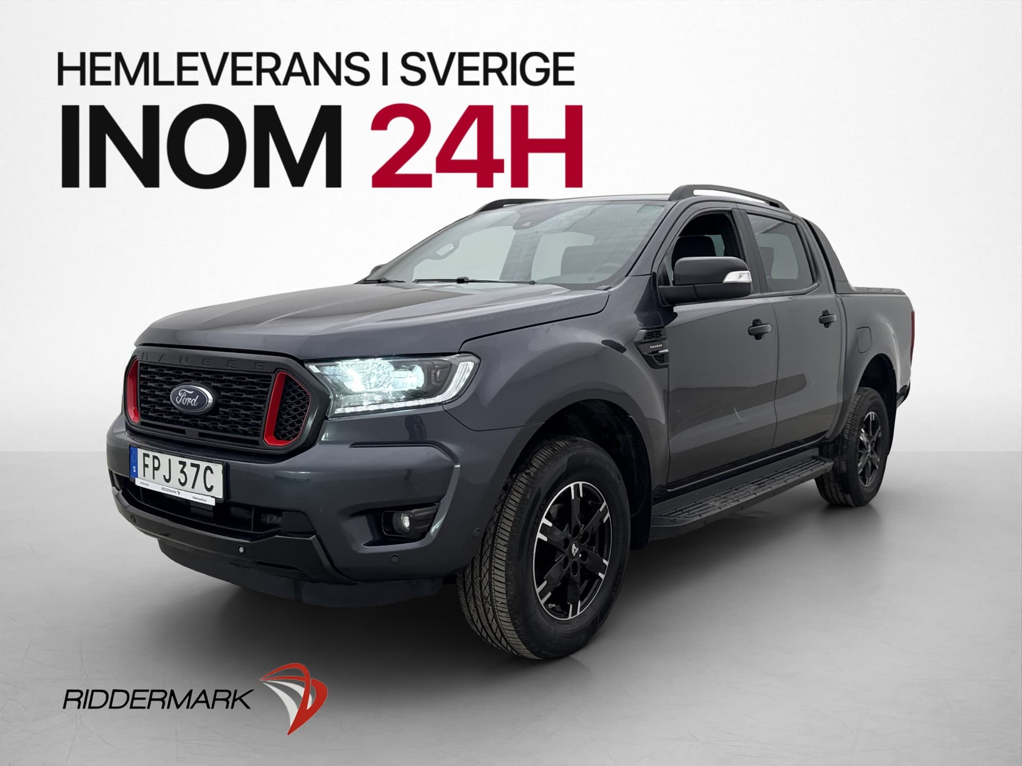 Ford ranger Thunder 213hk 4x4 Värmare Drag Diff CARPLAY Moms