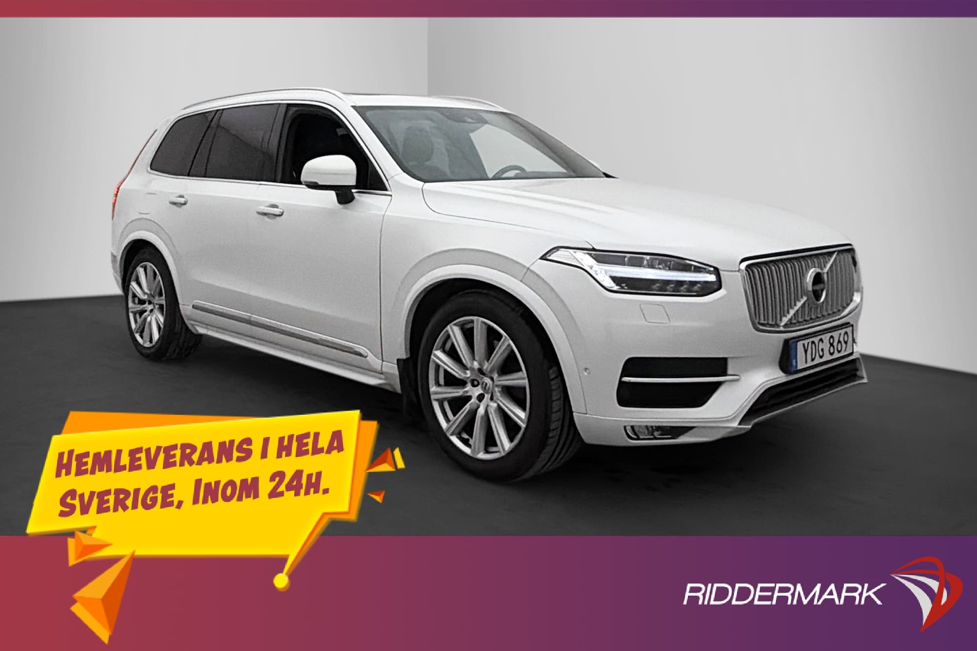 Volvo XC90 D5 AWD Inscription B&W 7-Sits 360° Luft Pano HuD