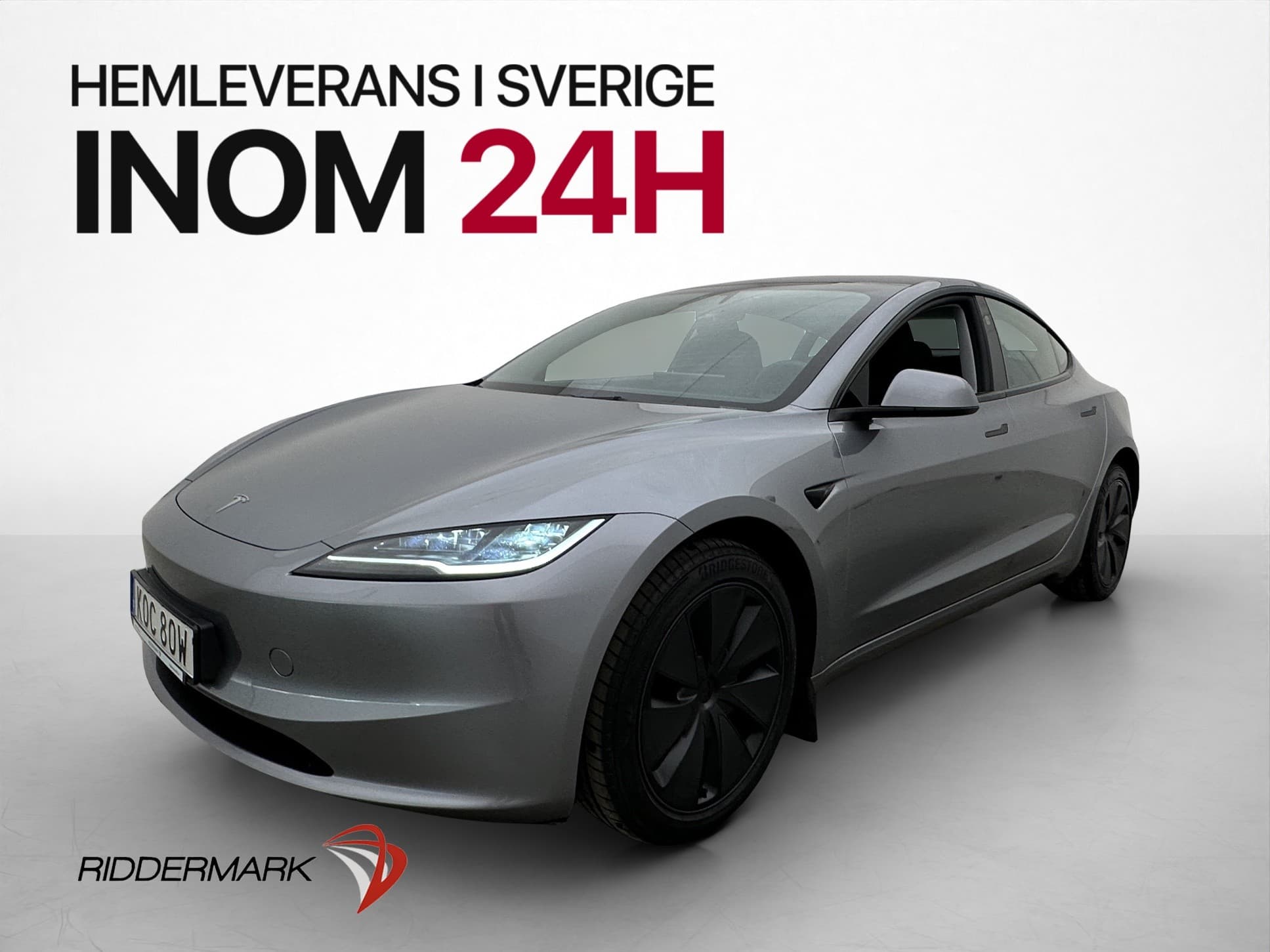 Tesla Model 3 Long Range AWD Skärm-bak Rattvärme SV.Såld