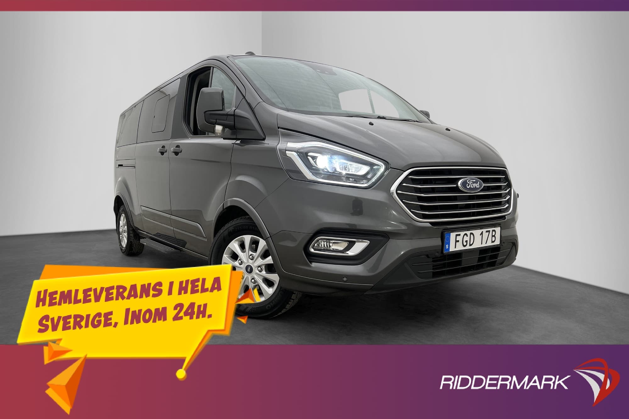 Ford Tourneo Custom Titanium Lång Värmare Drag B-Kamera MOMS