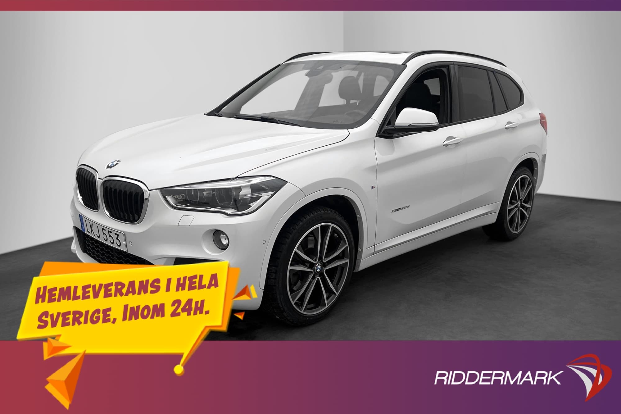 BMW X1 xDrive20d 190k M Sport Panorama HiFi Navi Skinn Drag