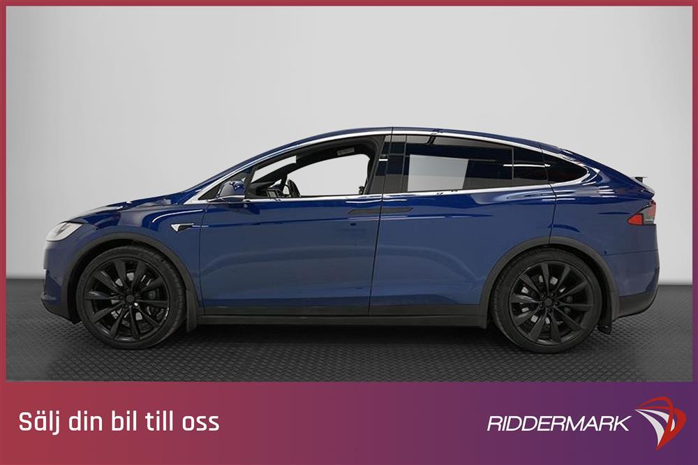 Tesla Model X 100D AWD 6 Sits Drag Uppgraderad AP Vinter pktexteriör