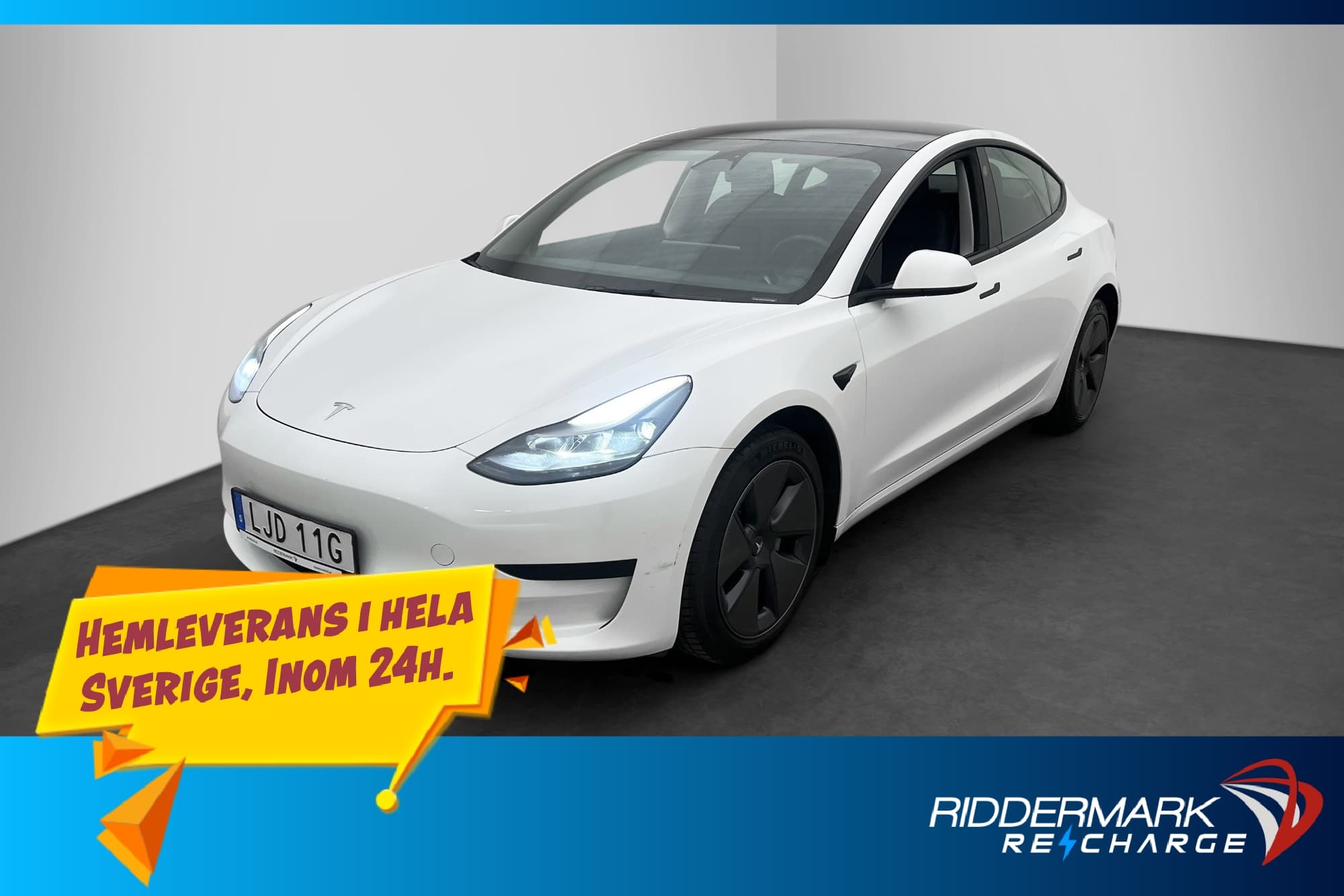 Tesla Model 3 Standard Range 283hk Uppgraderad AP Svensksåld