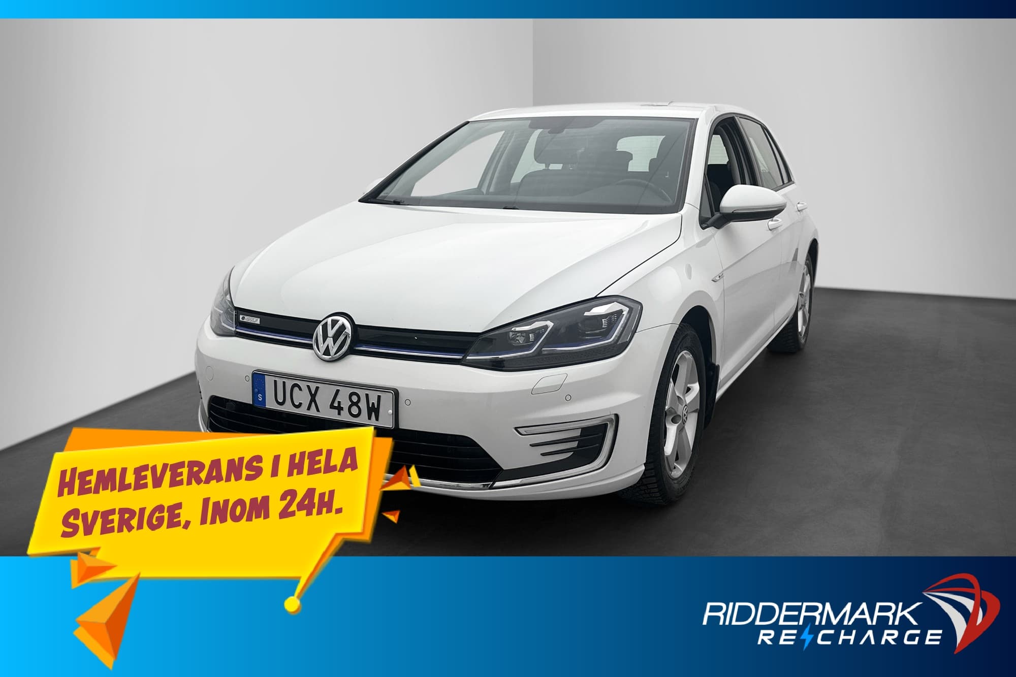 Volkswagen E-Golf 35.8 kWh 136hk Värmepump CarPlay Sensorer