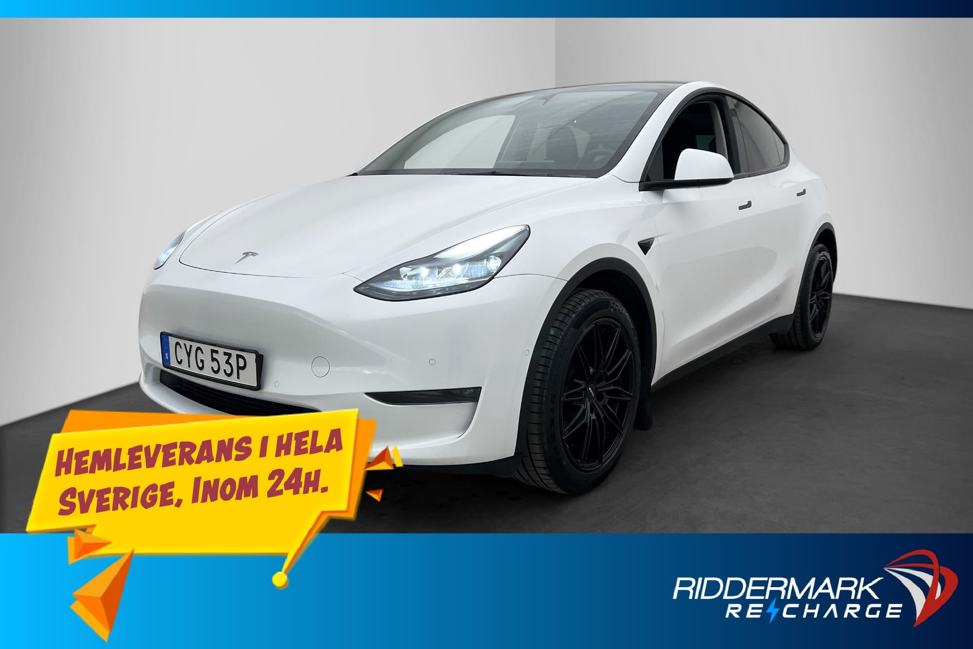 Tesla Model Y Long Range AWD Dragkrok Autopilot Pano