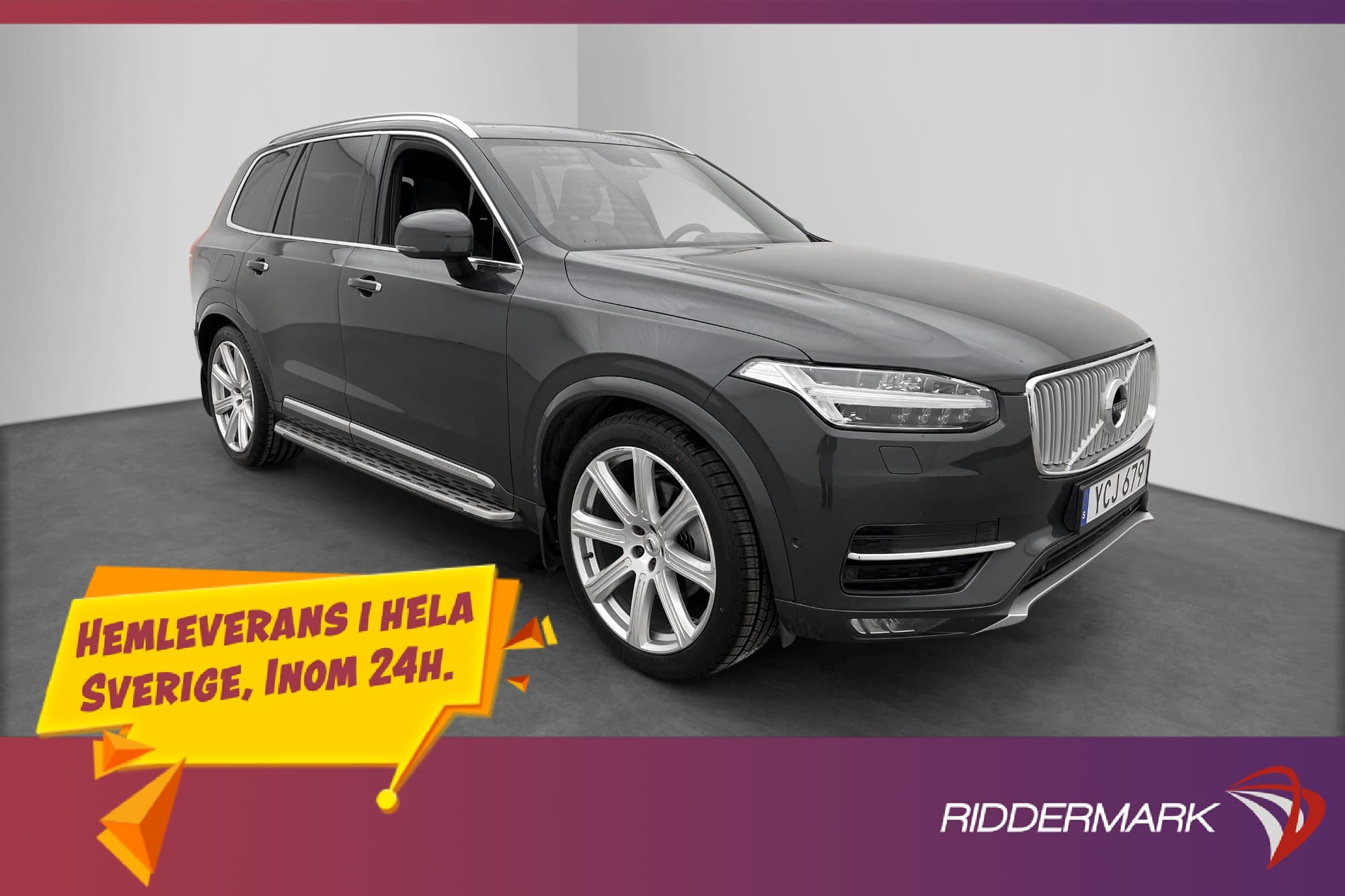 Volvo XC90 D5 AWD Inscription Läder HUD B&W Pano Luft-fjäd