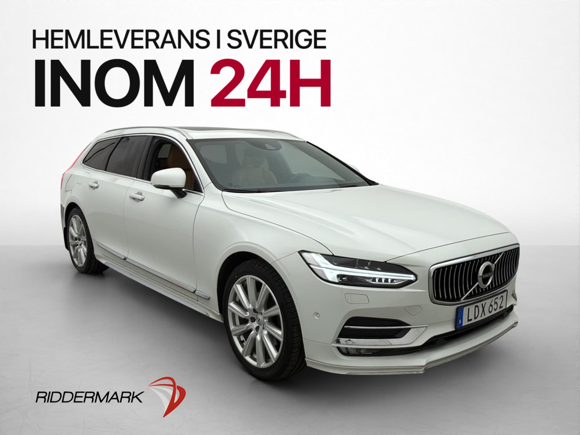 Volvo V90 D4 Inscription Pano VOC Värmare Kamera Skinn Drag