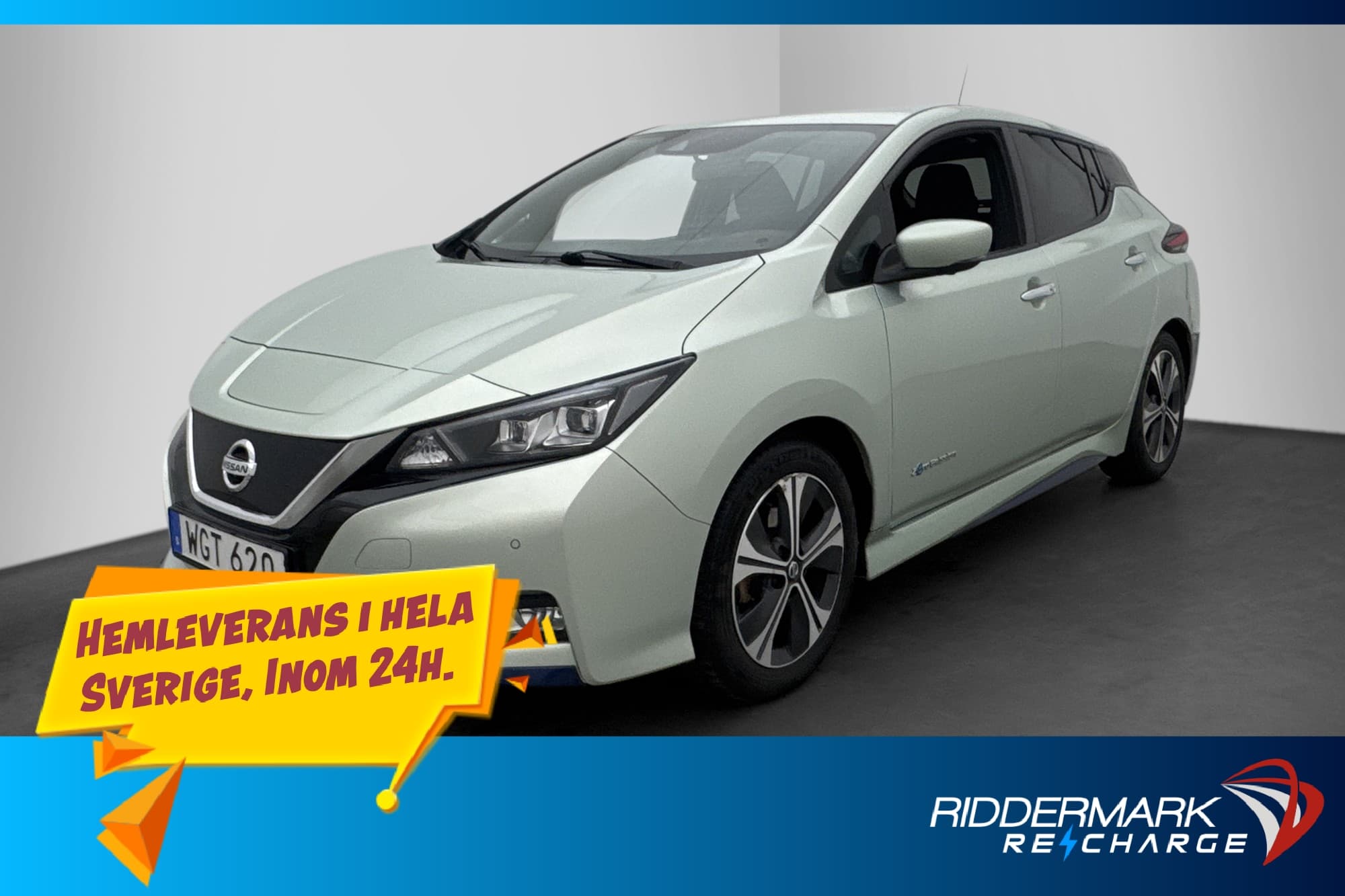 Nissan Leaf 40 kWh 150hk N-Connecta 360° Rattvärme Navi