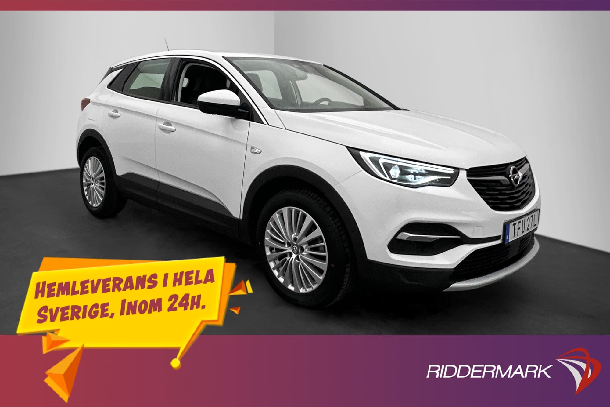 Opel Grandland X 1.2 Turbo 130hk Dynamic Dragkrok Rattvärme