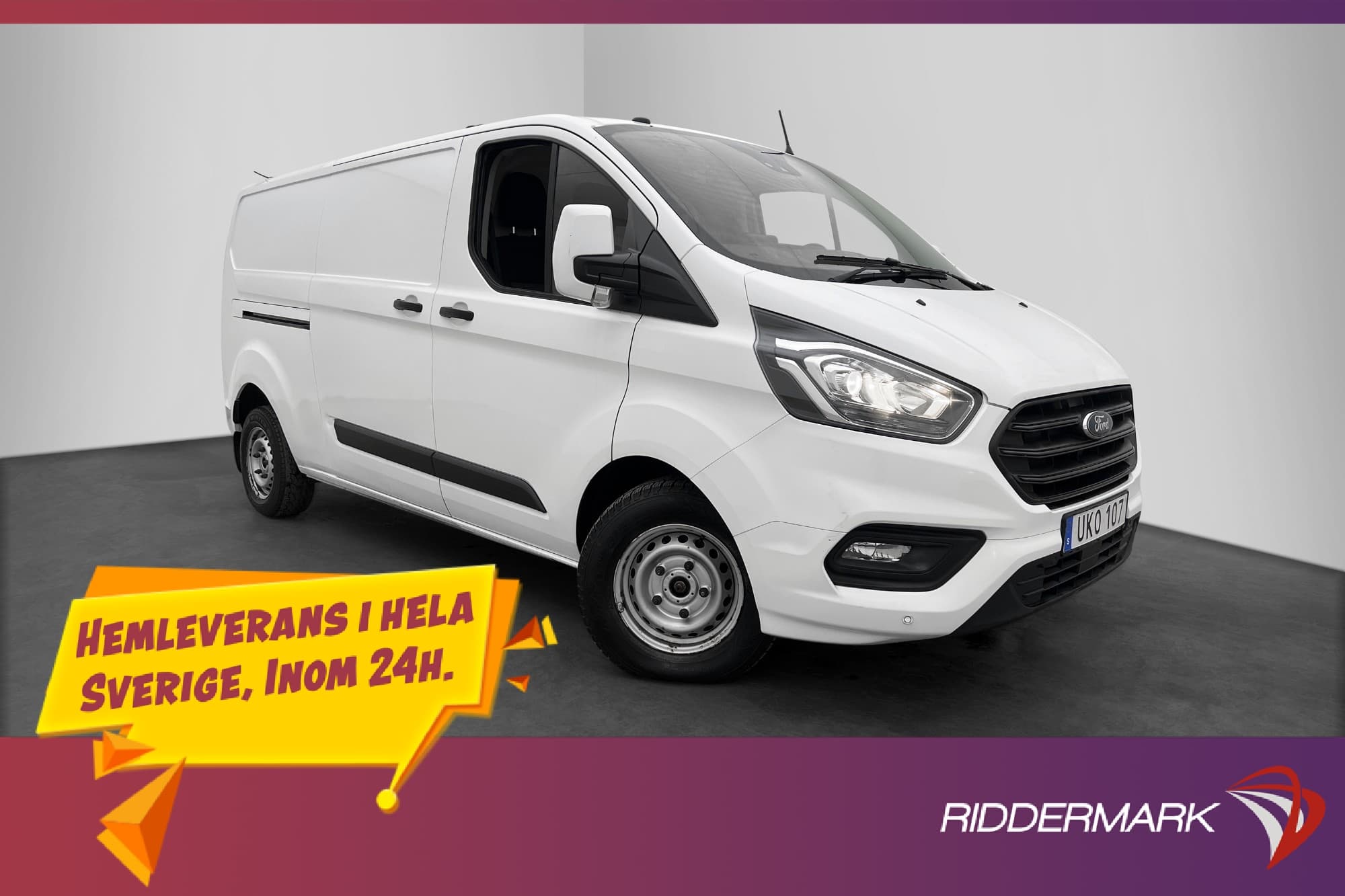 Ford Transit Custom L2 130hk Värmare B-Kamera 3-Sits Moms