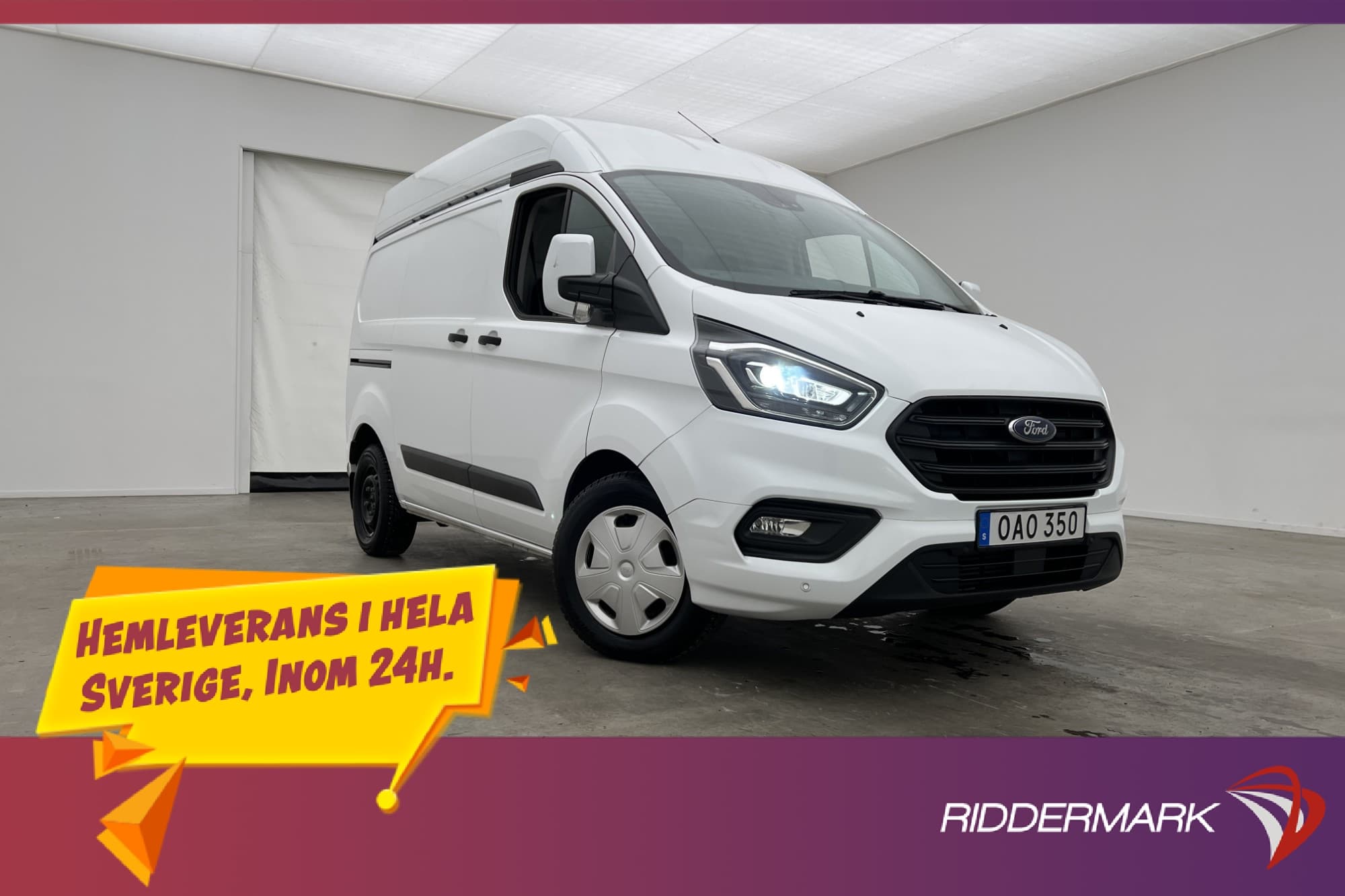 Ford Transit Custom Hög Modell Värmare Drag B-Kamera Moms