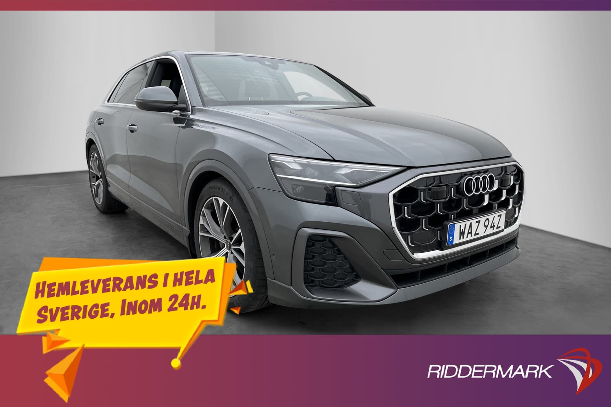 Audi Q8 50 TDI Q S-Line Luftfjädring Matrix Kamera Drag MOMS