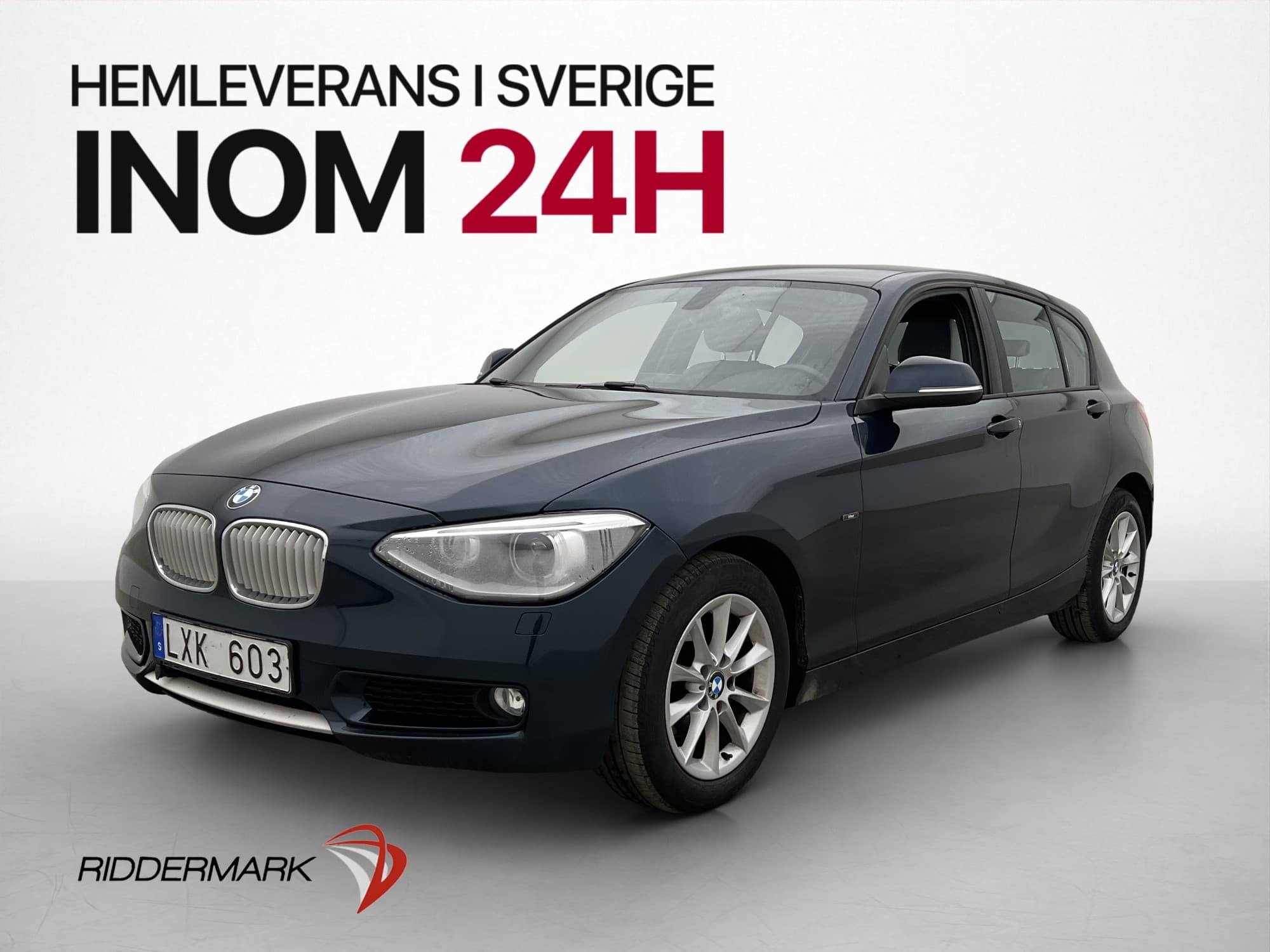 BMW 118 d 143hk M-Värmare Svart Innertak Sensorer 0,45L/mil