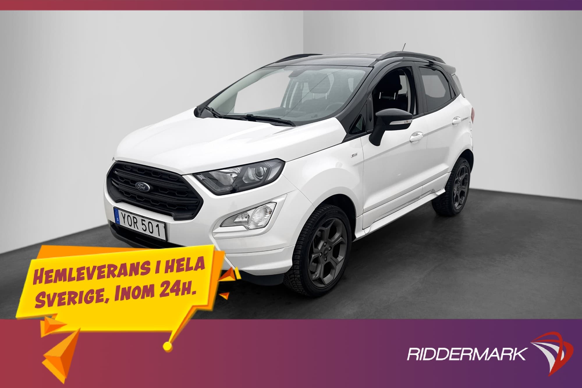 Ford EcoSport 1.0 EcoBoost 125hk ST-Line Sensorer Rattvärme