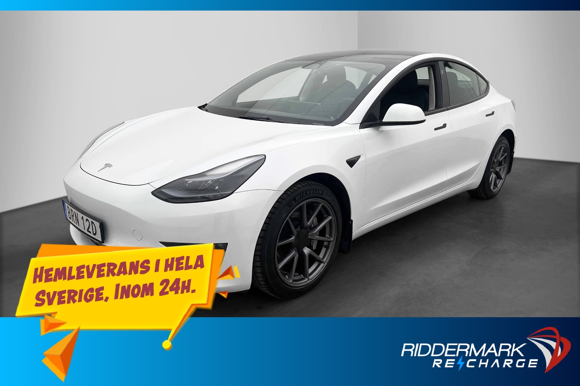 Tesla Model 3 Long Range AWD Autopilot Svensksåld MOMS