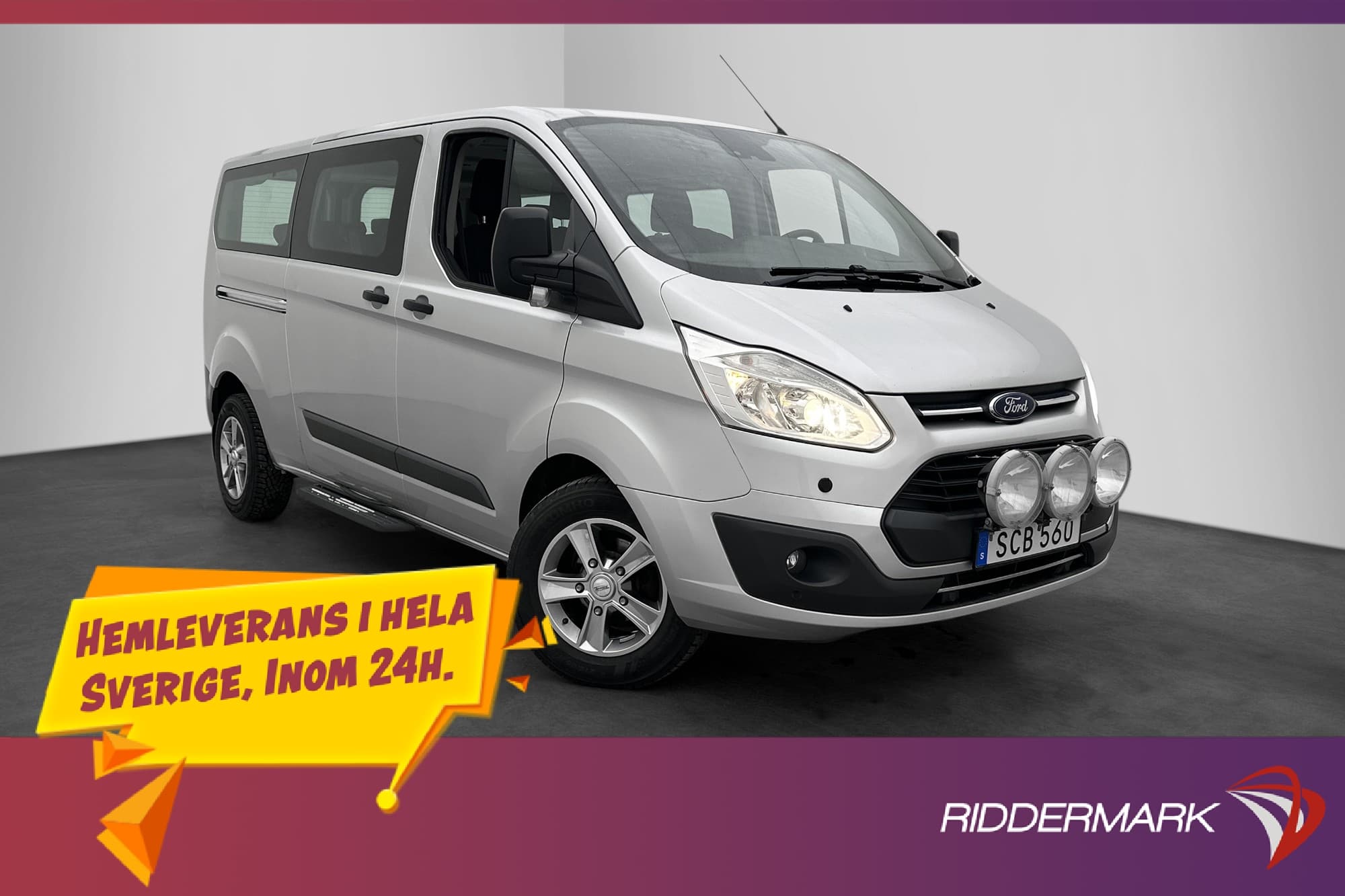 Ford Transit Custom Kombi Lång Värmare Drag B-Kamera 9-Sits