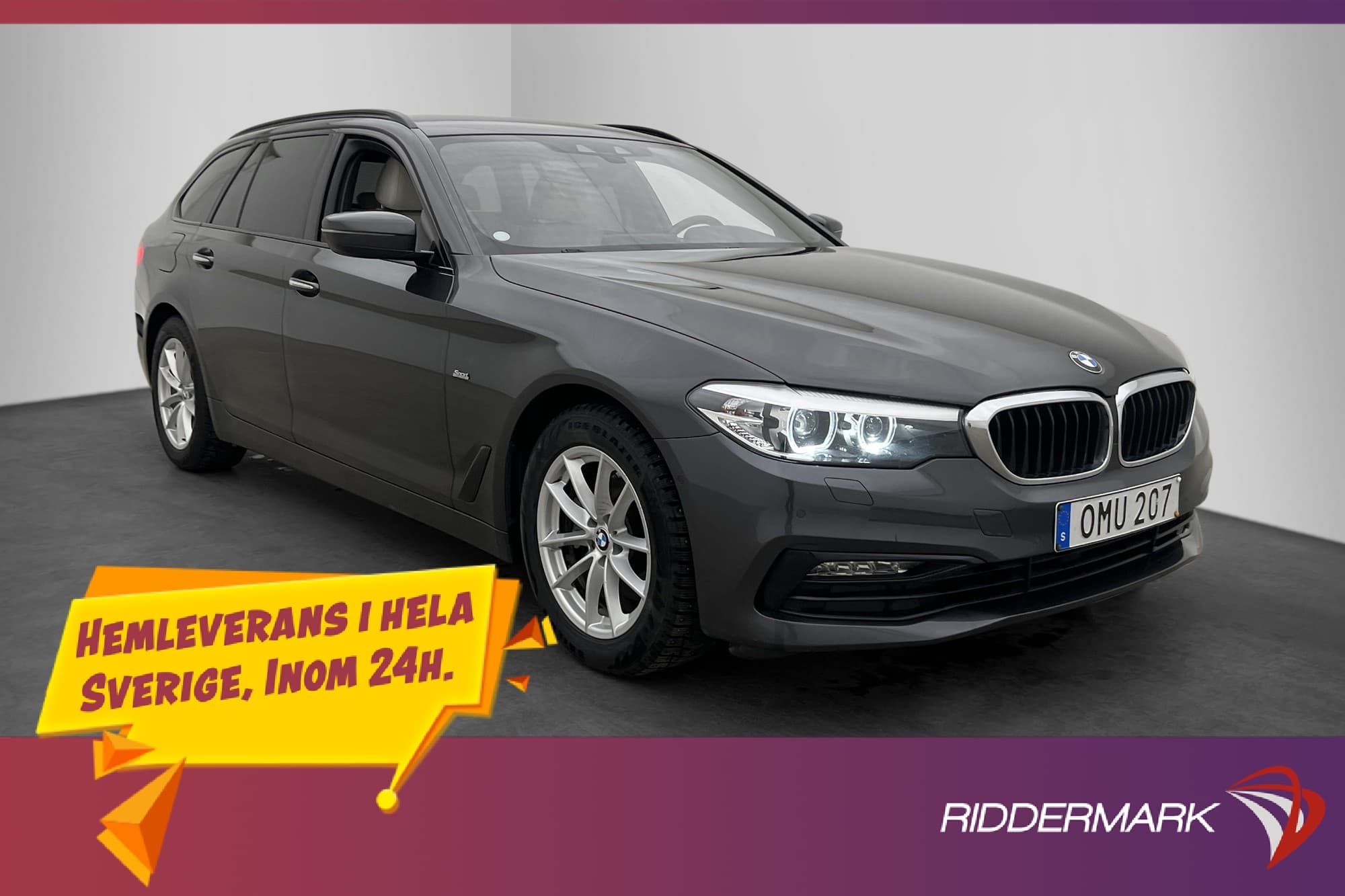 BMW 520d 190hk xDrive Sport line Kamera CarPlay Skinn Drag