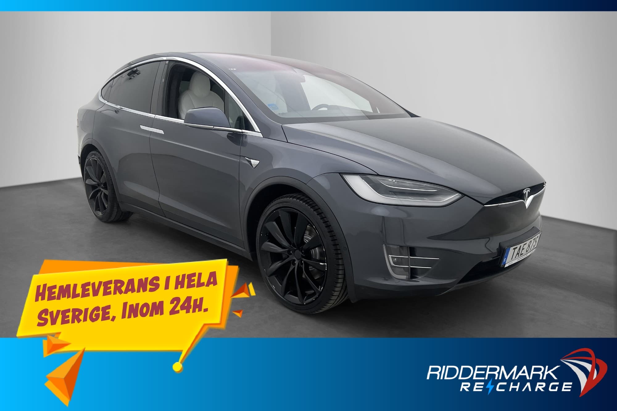 Tesla Model X Long Range Raven MOMS AP Drag 1 Bruk Sv Såld