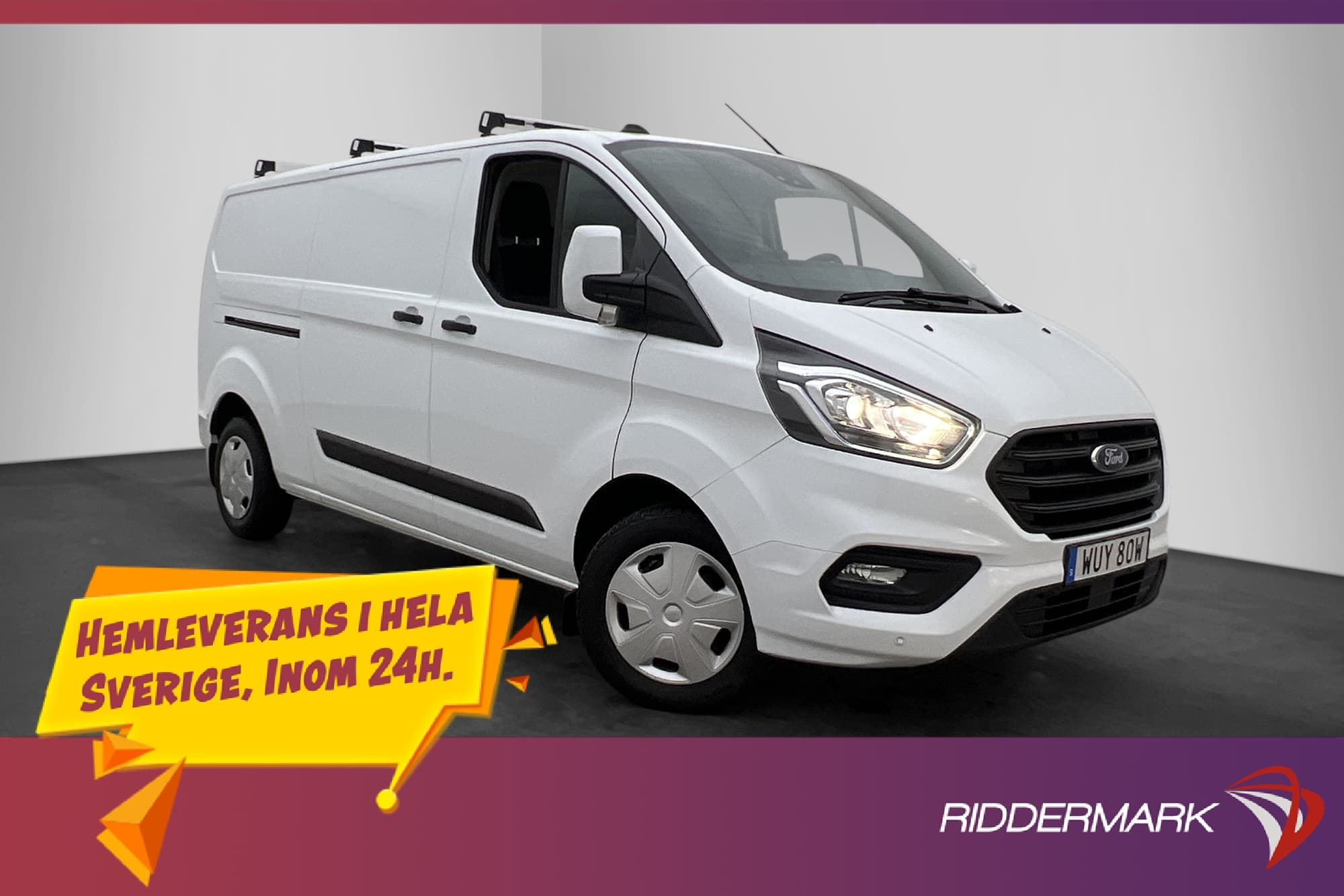 Ford Transit Custom L2 130hk Värm Drag Kamera CARPLAY MOMS