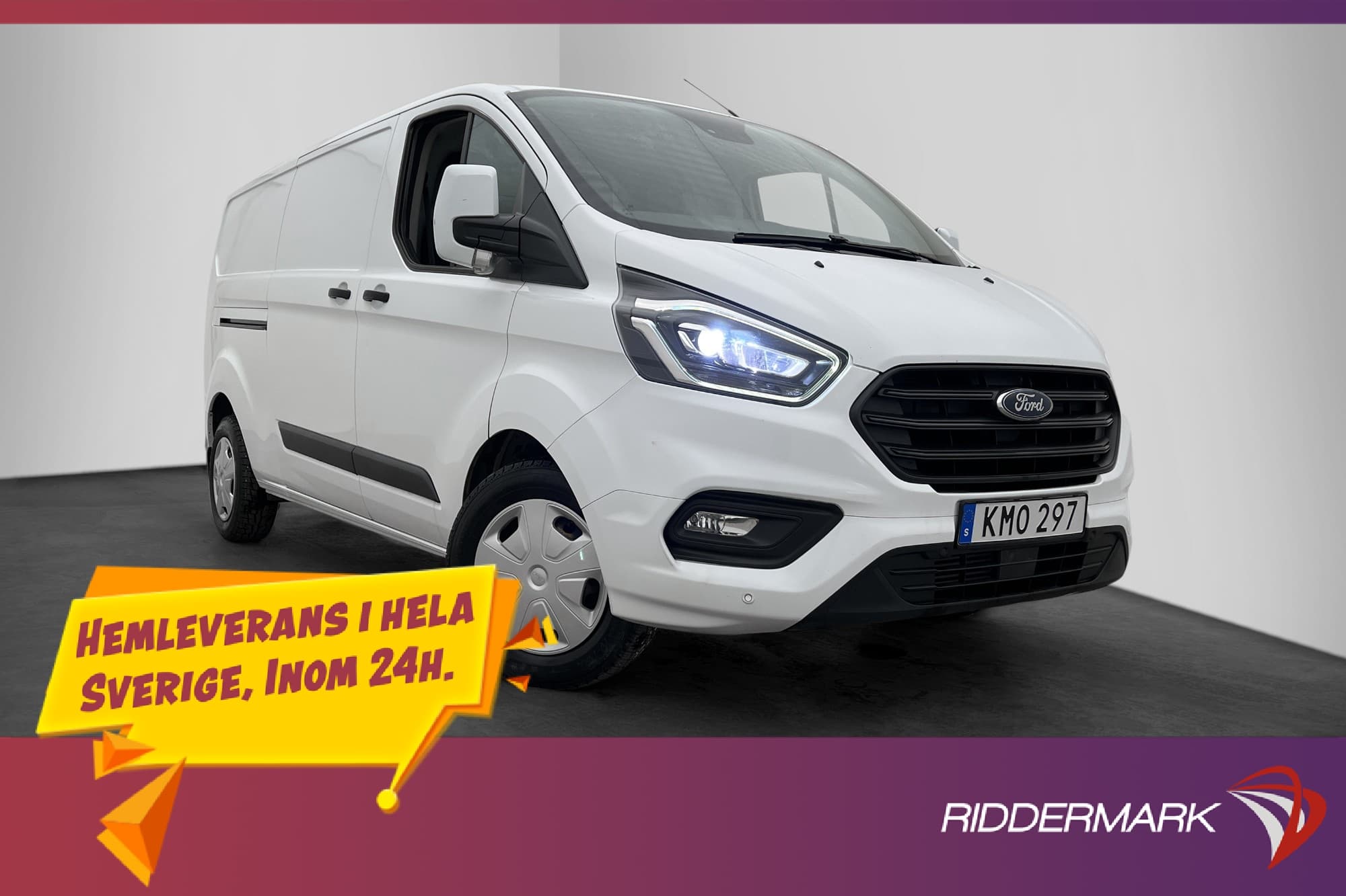 Ford Transit Custom L2 130hk Värmare 3-Sit PDC Dragkrok Moms