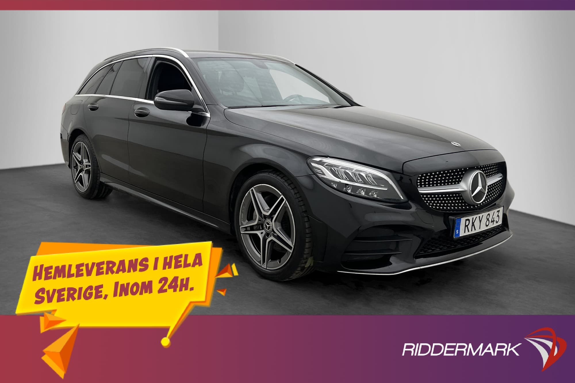 Mercedes-Benz C 200 T 184hk AMG Line Dragkrok Kamera