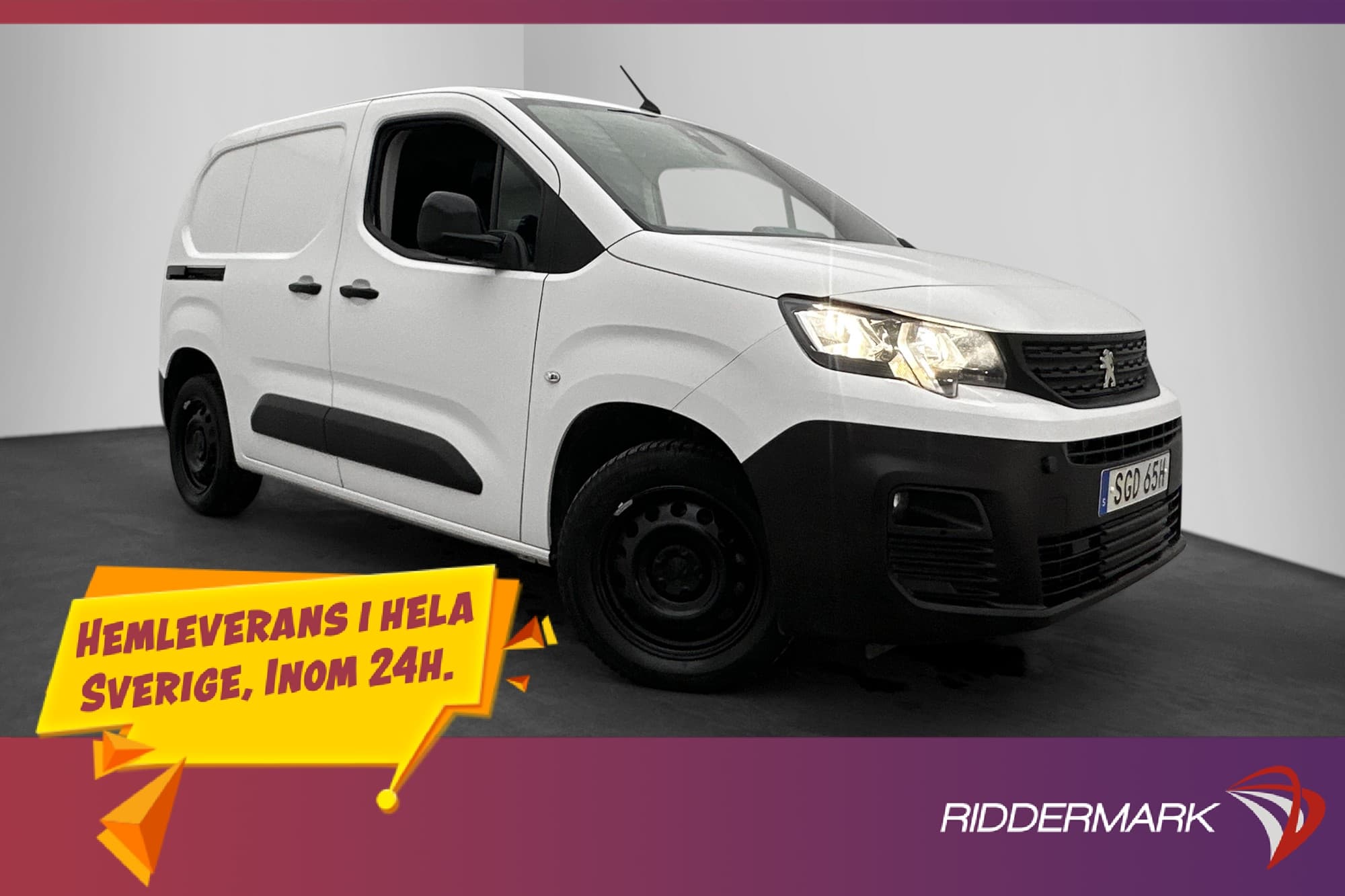 Peugeot Partner 130hk M&K-Värmare PDC LASTRAMP CarPlay MOMS