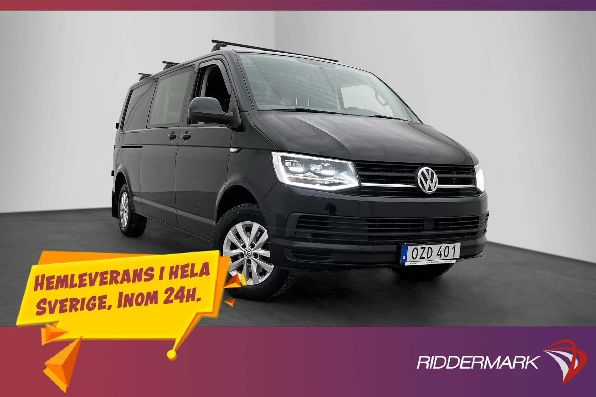 Volkswagen Transporter L2 Värmare Drag 3-Sits Navi Moms