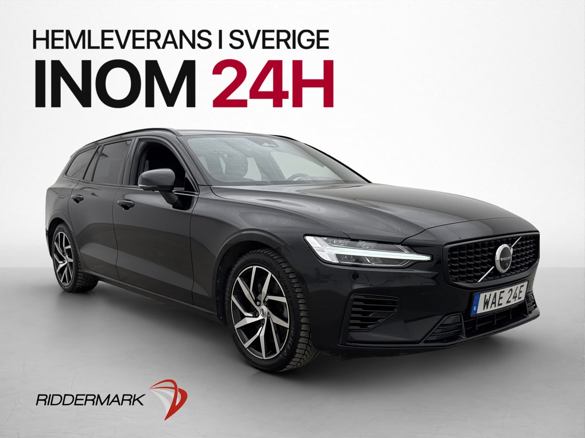 Volvo V60 T6 350hk AWD Plus Dark H/K Värm 360º MOMS Drag