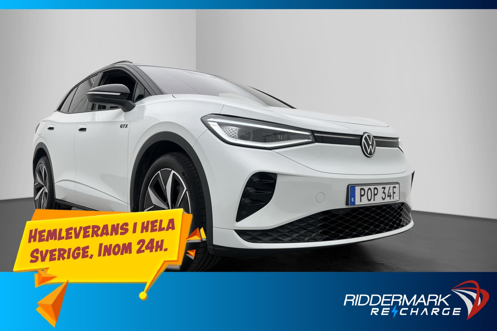 Volkswagen ID.4 GTX 299hk Värmare CarPlay Rattvärme MOMS