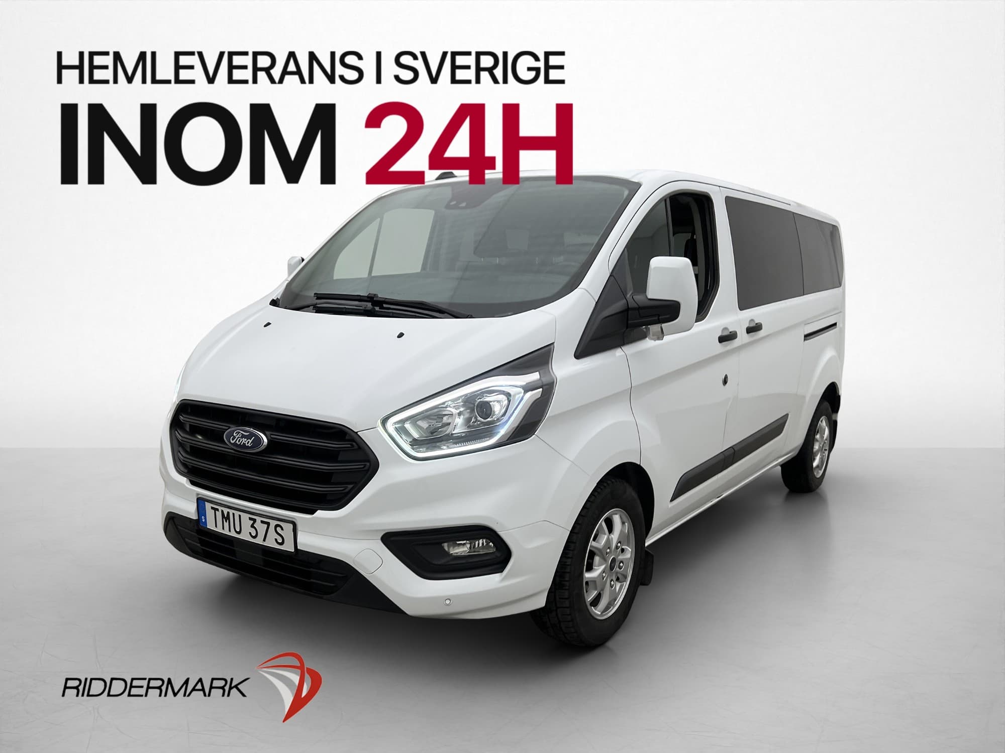 Ford Transit Custom Kombi Lång Värmare B-Kamera 9-Sits Moms