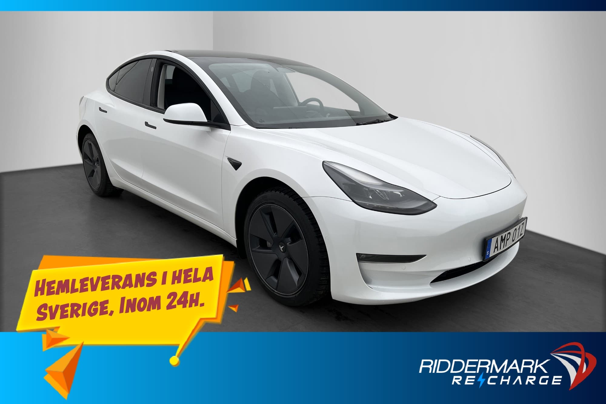 Tesla Model 3 Long Range Dual Motor AWD Svensksåld Autopilot