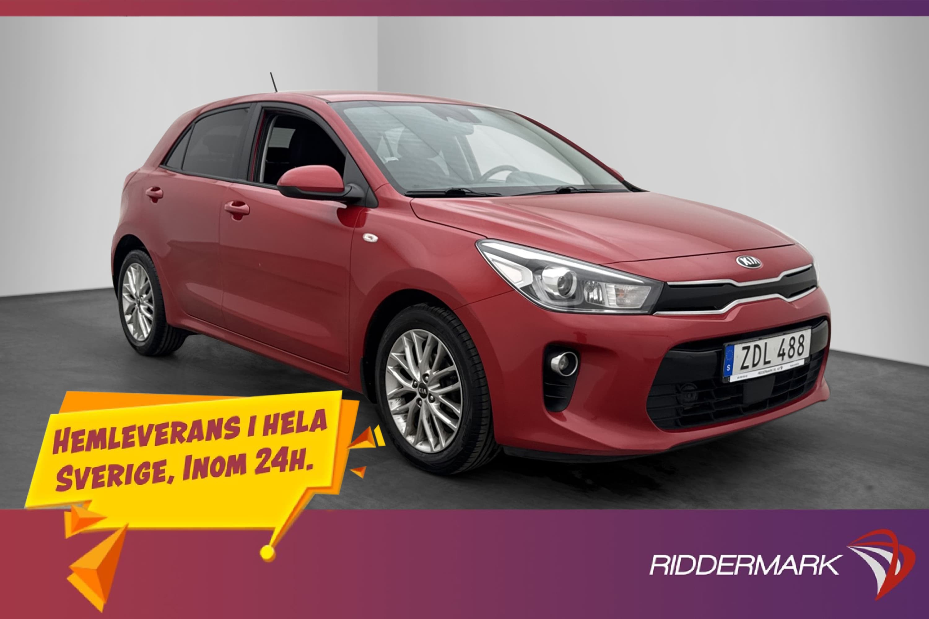 Kia Rio 84hk Advance Kamera CarPlay Rattvärme Farthållare