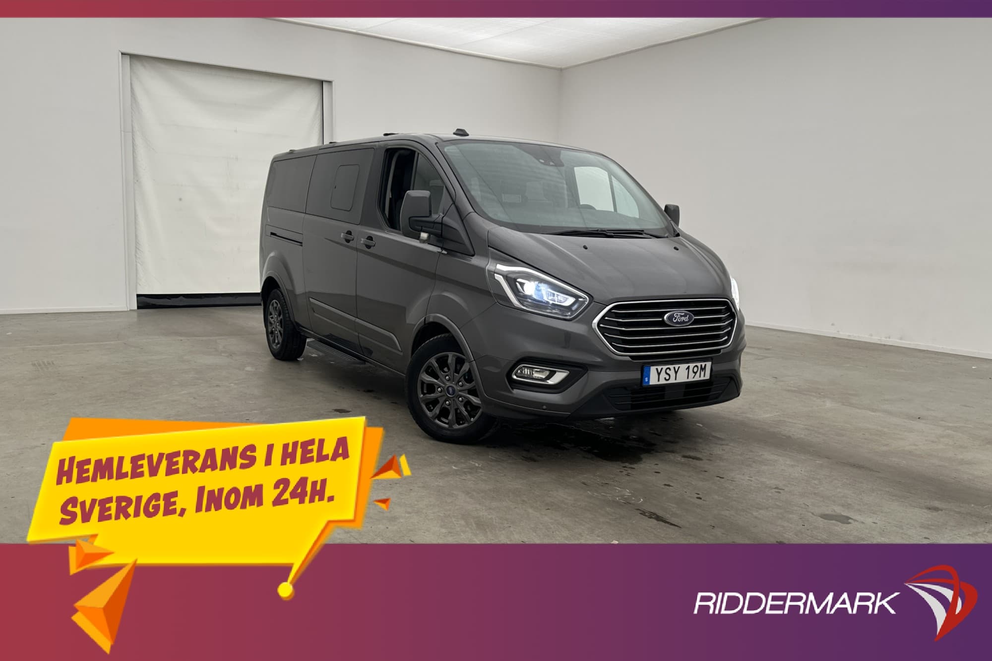 Ford Tourneo Custom Titanium 185hk Värm CARPLAY 9-Sits Moms