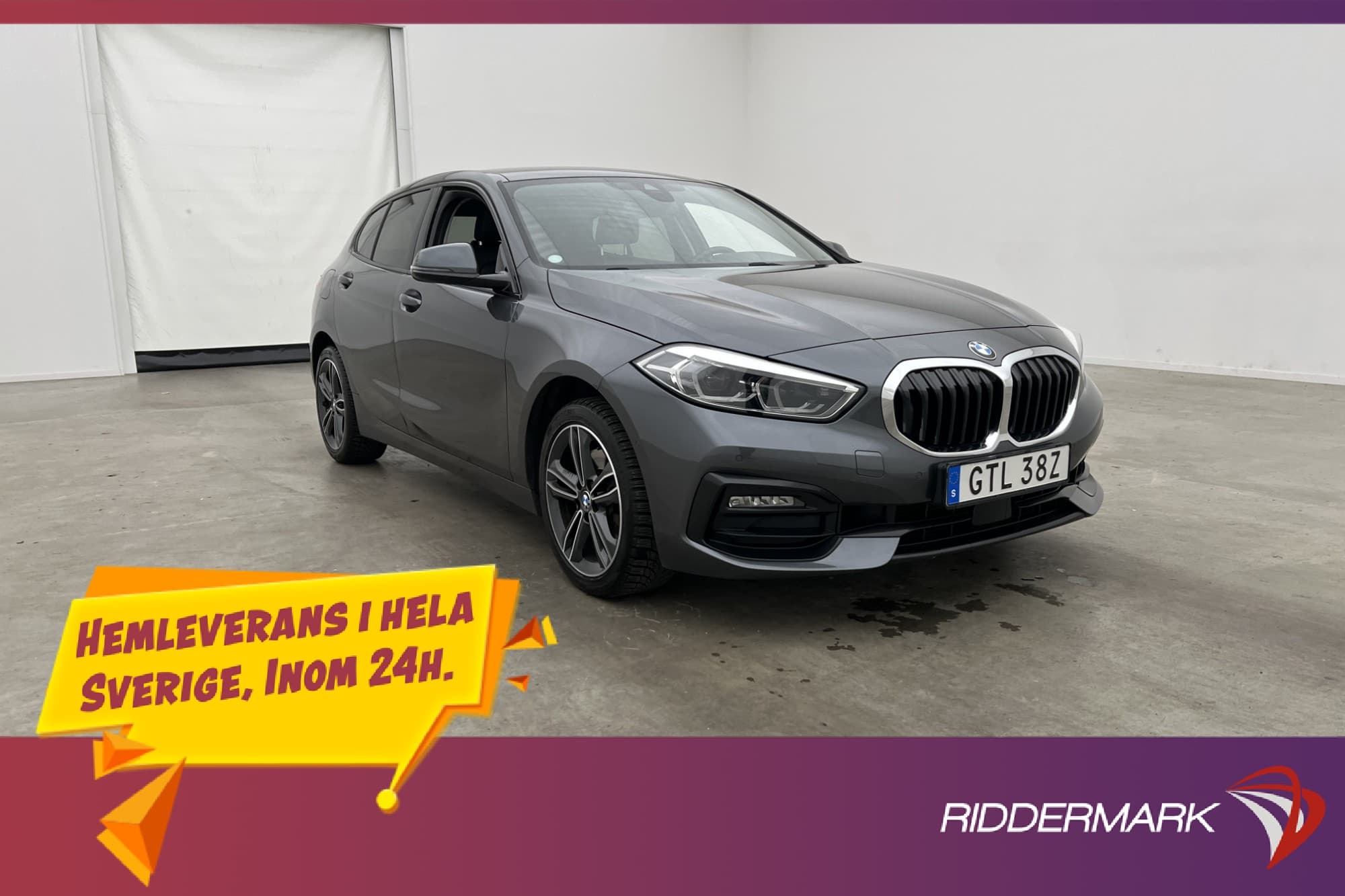 BMW 118 d Sport Line Kamera HiFi Skinn Rattvärm Adaptiva-LED
