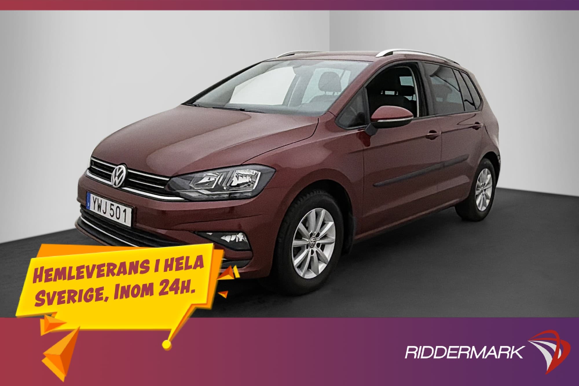 Volkswagen Golf Sportsvan TSI 116hk En-Brukare Kamera Drag