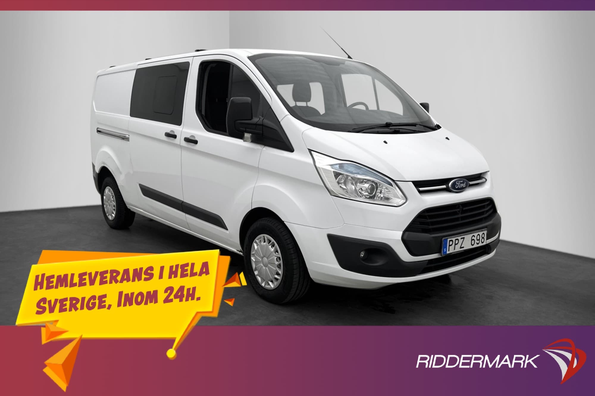 Ford Transit Custom L2 CrewVan 2.2TDCi Värmare Drag 6-Sits