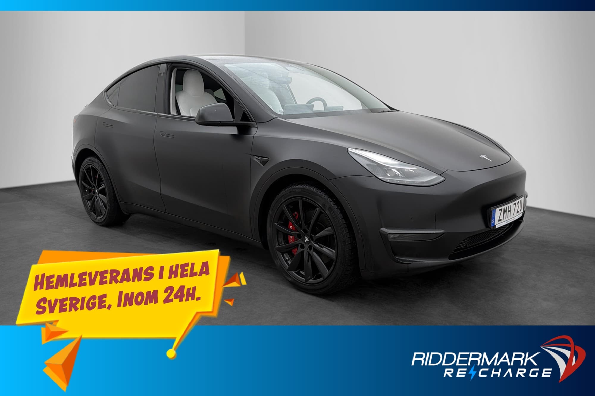 Tesla Model Y Long Range AWD Ljus Interiör Svensksåld AP