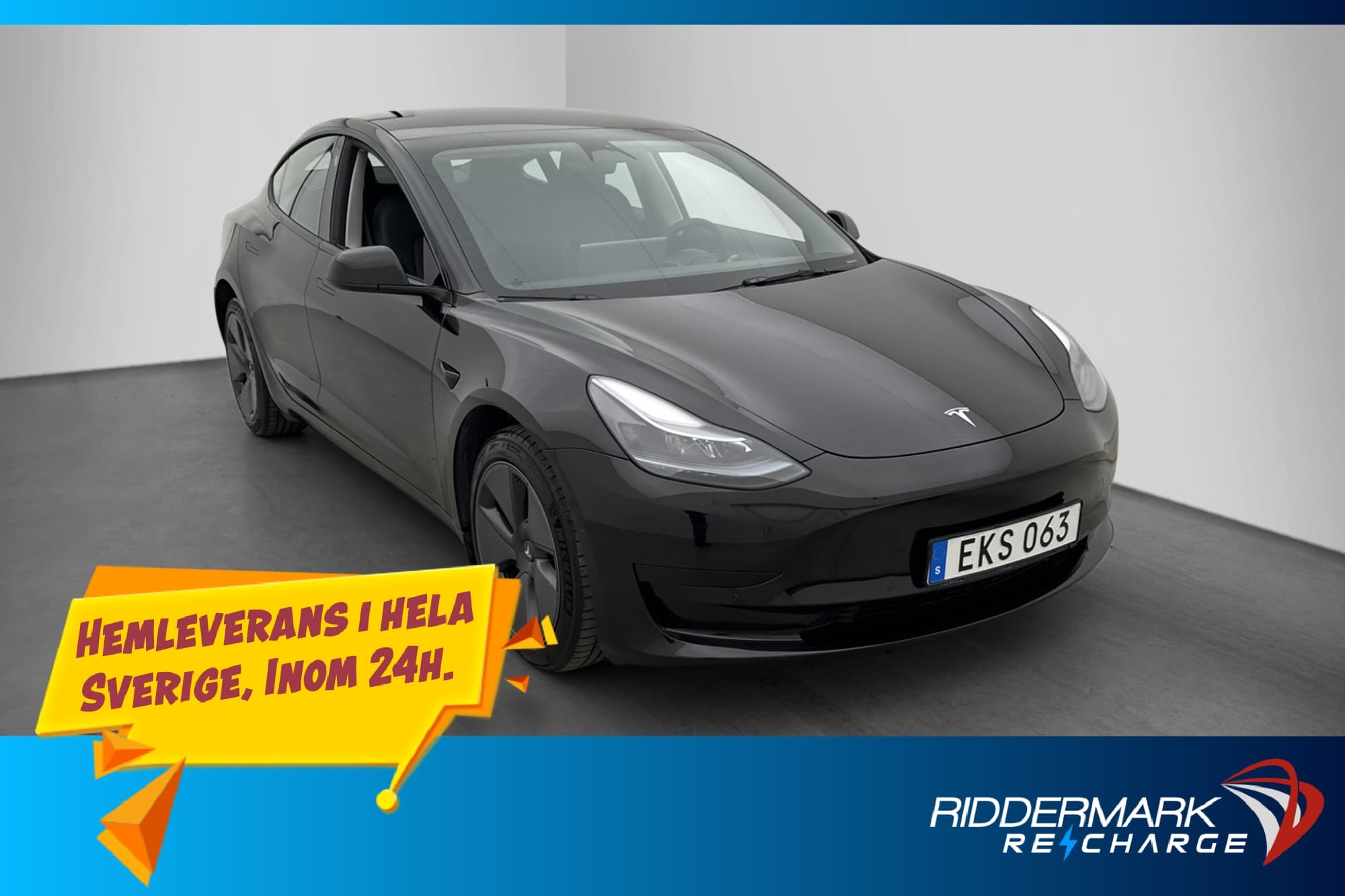 Tesla Model 3 Standard Range AP Kamera Pano Svensksåld Skinn