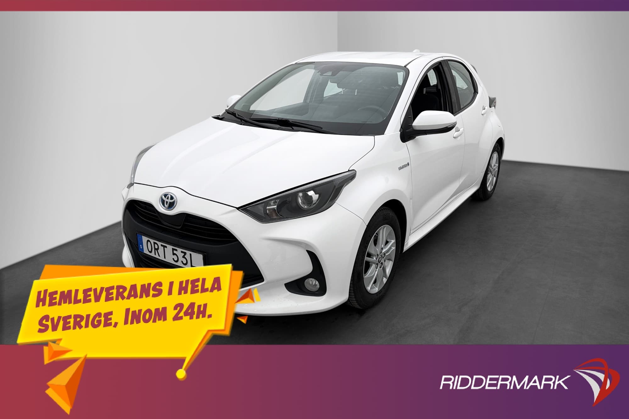 Toyota Yaris Hybrid Active Dragkrok Kamera Rattvärme Adaptiv