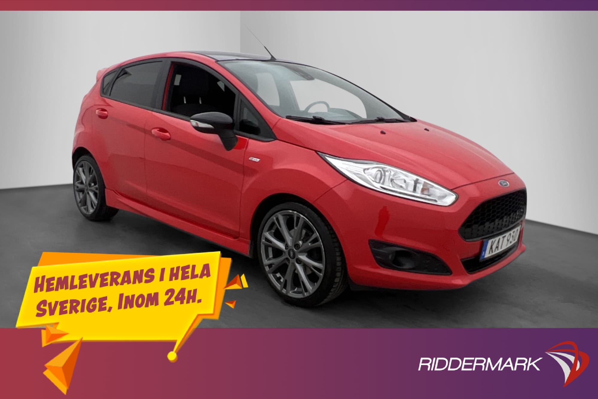 Ford Fiesta 1.0 Ecoboost 100hk ST-Line P-Sensorer Bluetooth