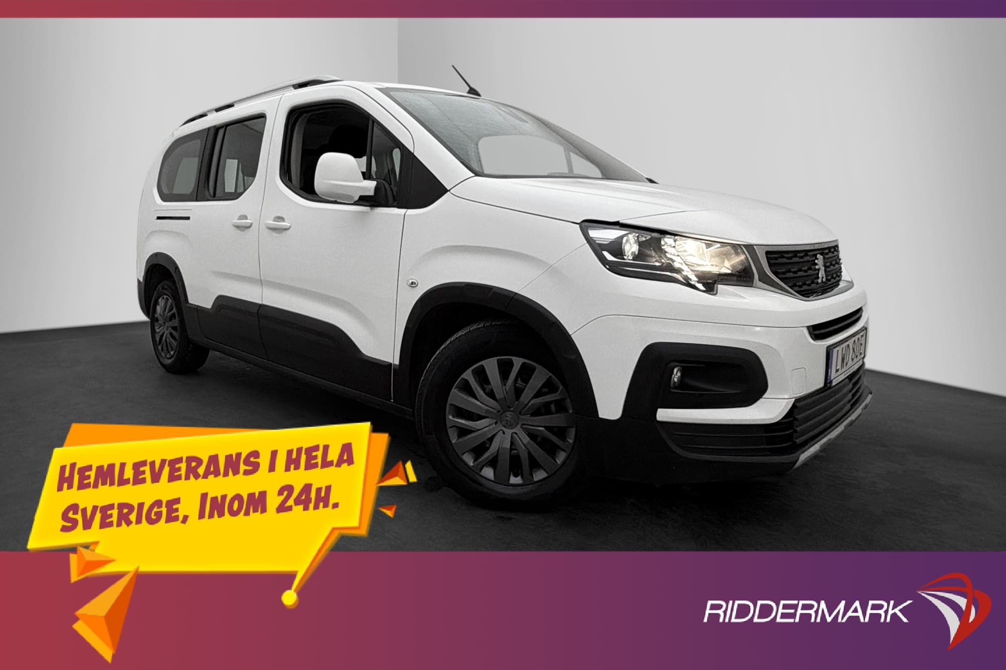 Peugeot Rifter Lång 130hk Ny-Kamrem Värmare PDC CARPLAY Moms