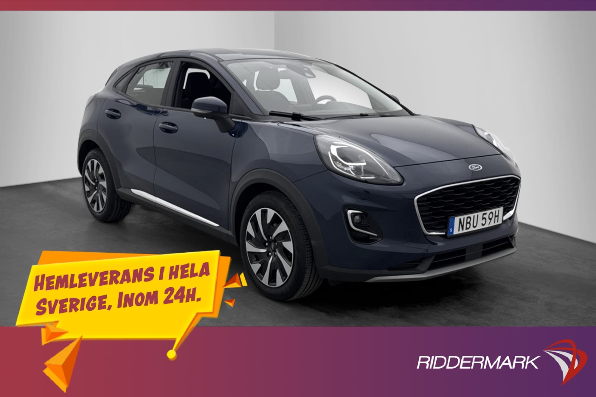 Ford Puma 1.0 EcoBoost Hybrid 125hk Titanium Navi P-Sensorer