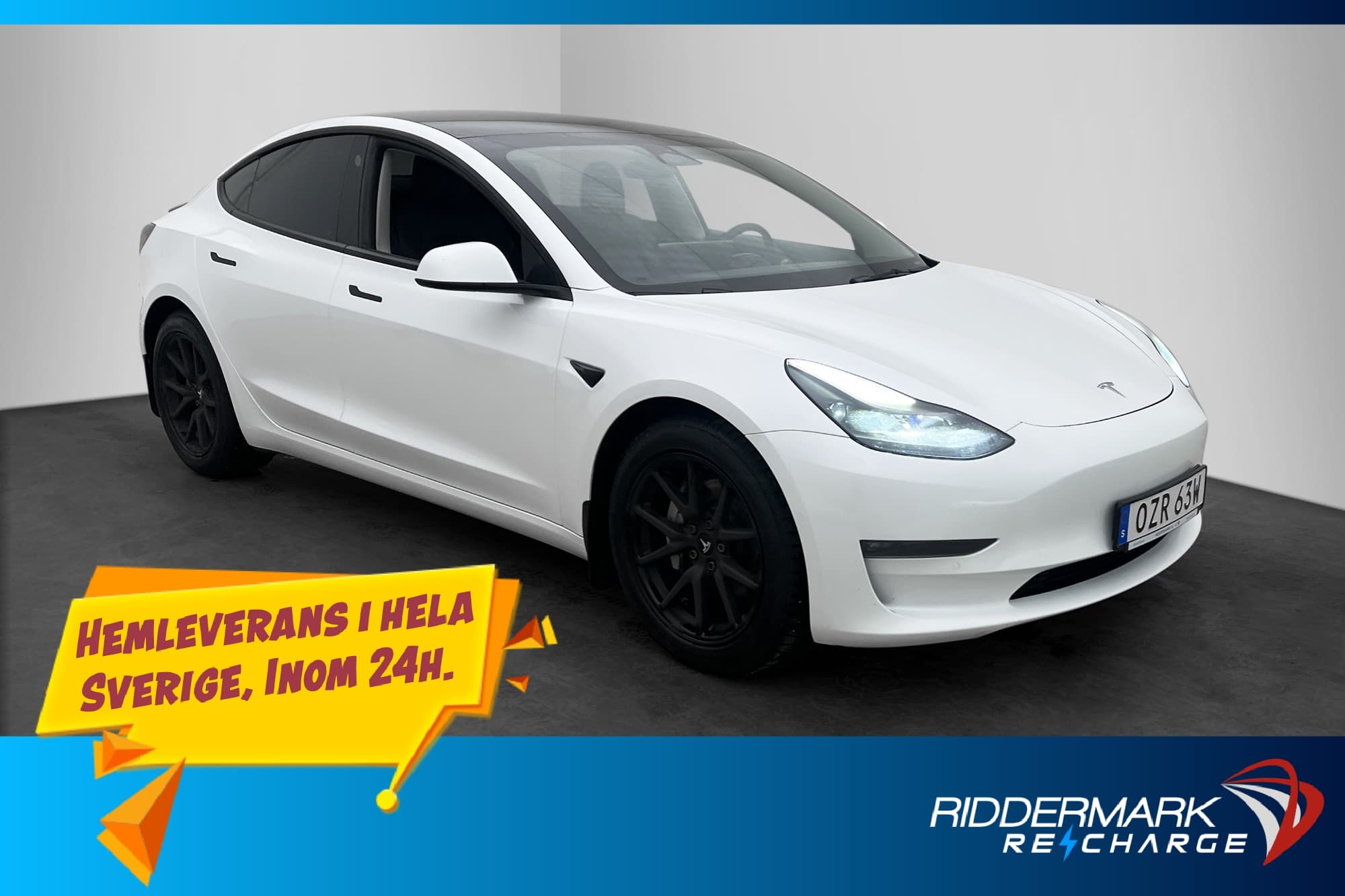 Tesla Model 3 Long Range AWD Pano Autopilot Svensksåld