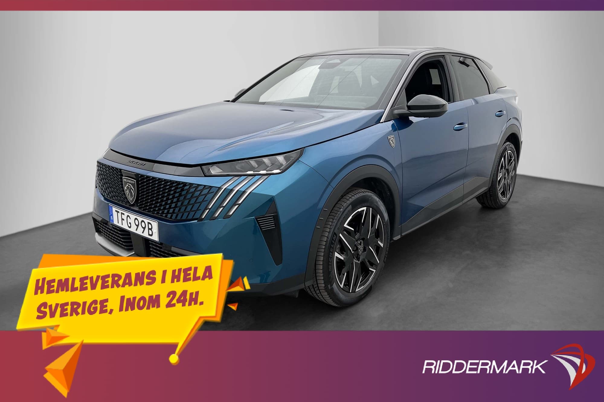 Peugeot 3008 HYBRID 136hk GT 360° Drag Navi Rattvärme MOMS